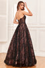 Load image into Gallery viewer, Black Strapless A Line Formal Dress with Beading