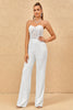 Load image into Gallery viewer, Sweetheart Ivory Wedding Jumpsuits with Lace
