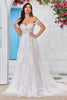 Load image into Gallery viewer, Detachable Off the Shoulder Corset Tulle A Line Wedding Dress