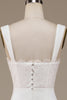 Load image into Gallery viewer, Ivory Scoop Neck Boho Wedding Dress with Lace